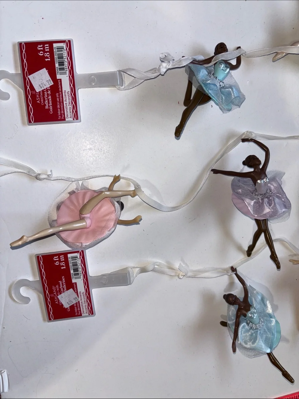Ballerina Garland 6ft Ballet Christmas Tree Garland Dancer Christmas Set of 3